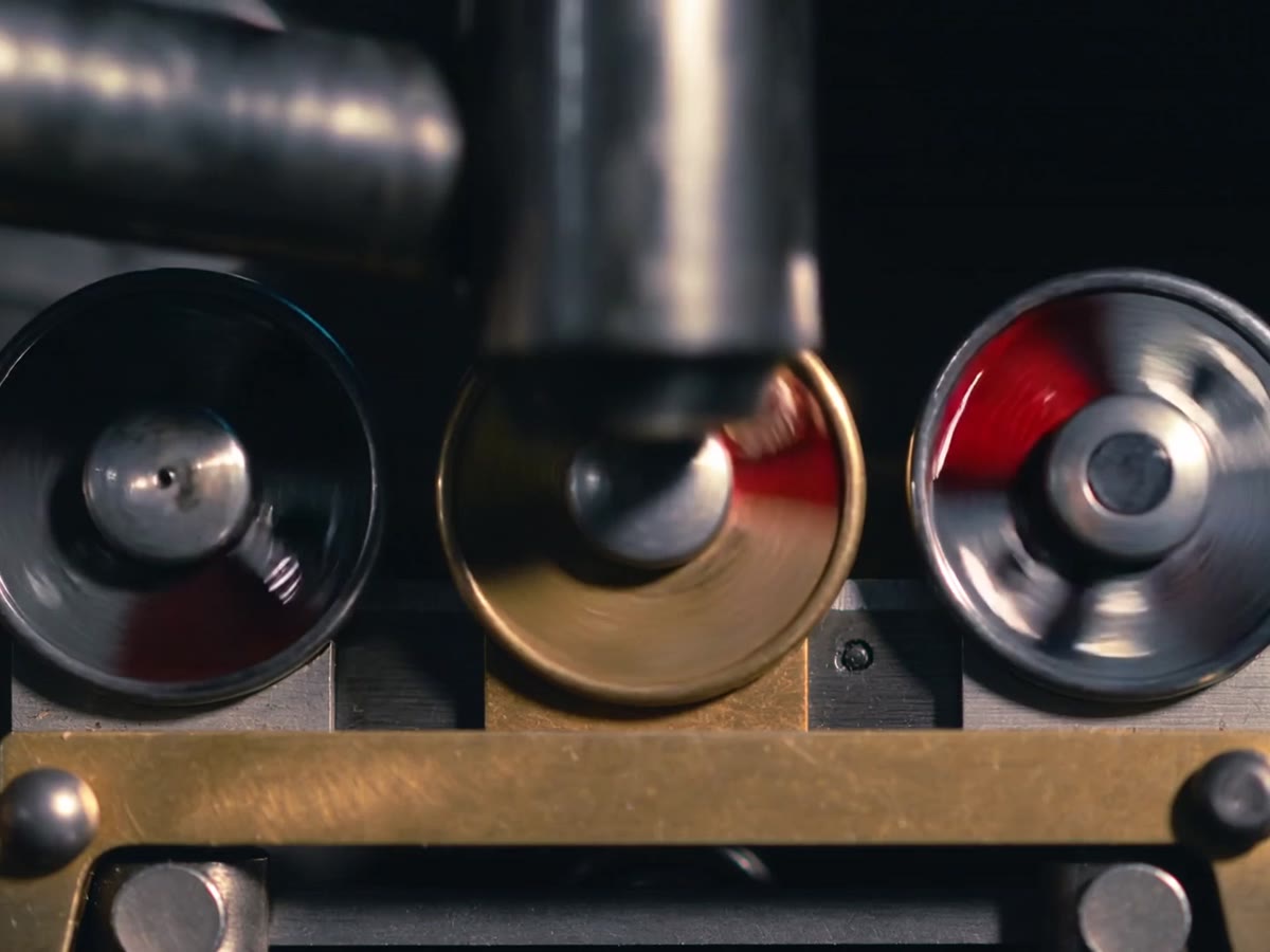 Numbering machine wheels striking a sequential number